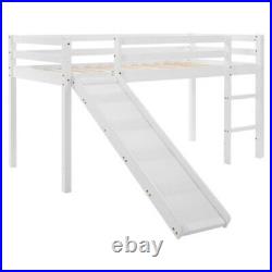 Children Cabin Bed Frame with Slide & Ladder Wooden Bunk Bed for Kids Pine Wood