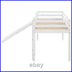 Children Cabin Bed Mid Sleeper Kids Bunk Bed Wooden with Slide Ladder Adjustable