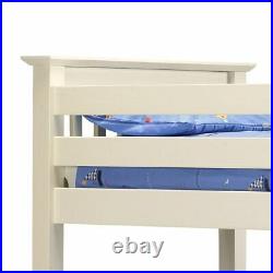 Childrens Bunk Bed, Barcelona Pine or White Wooden Bed Single 4 Mattress Options