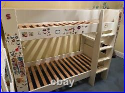Childrens Bunk Bed White Wooden frame, sold without mattresses