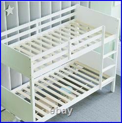 Childrens Twin Double Wooden Solid Pine White Detachable 3ft Bunk Bed