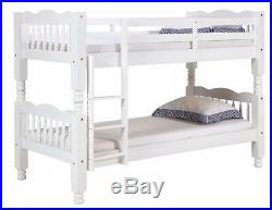 Chunky Wooden Bunk Bed White Wash