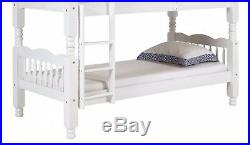 Chunky Wooden Bunk Bed White Wash