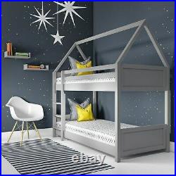 Coco House Bunk Bed in Light Grey