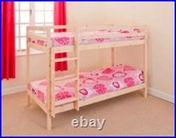 Comfy Living 3ft Single Wooden Pine Bunk Bed Zara