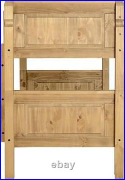 Corona 3' Bunk Bed Frame Distressed Waxed Pine Can Be Used as 2 Single Beds