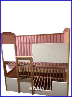 Cot Bunk Bed Solid Wood Wooden White For Kids Children Toddler Junior Unique