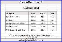 Cottage Castle Bunk, Cabin or Triple Sleeper Bed