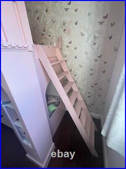 Custom Kids Girls Princess Castle Bunk Bed &2 Full Size Single Memory Mattresses