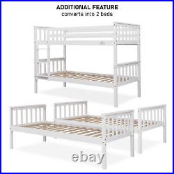 Double Bed Bunk Bed With Stairs For Kids Children Wooden Bed Frame With Mattress