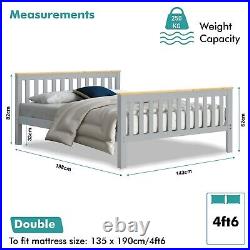 Double Bed Bunk Beds Triple Pine Wood Kids Children Cabin Bed Frame With Stairs