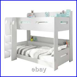 White Double Bed Kids Bunk Beds Childrens Sleeper Single 3FT Wooden Bed Frame