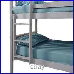 Double Bunk Bed 3FT Single Bed For Kids Children Solid Wooden Frame With Stairs