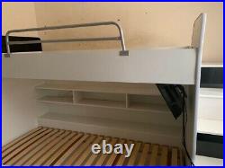 Double bunk bed with storage and steps