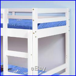 Durham White Wooden Bunk Bed with Size and Mattress Options