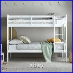 Essentials White Wooden Single Bunk Bed Frame By Time4Sleep