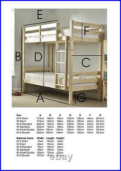 Solid Pine Bunk Bed Eb9 Wooden, Habitat Heavy Duty Bunk Bed Frame White And Pine