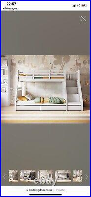 Flair Lunar Staircase Triple Bunk Bed with Shelves Rrp 650 Collection Dover