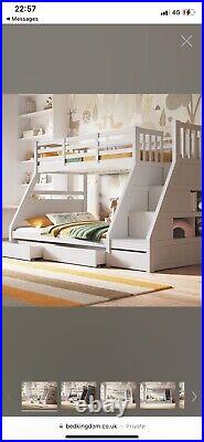 Flair Lunar Staircase Triple Bunk Bed with Shelves Rrp 650 Collection Dover