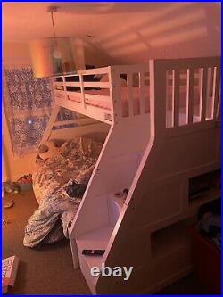 Flair Lunar Staircase Triple Bunk Bed with Shelves Rrp 650 Collection Dover