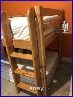 Flexa bunk bed Danish design, includes two single mattresses, ladder and slide