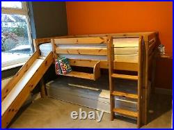 Flexa bunk bed Danish design, includes two single mattresses, ladder and slide