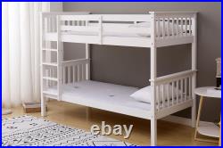 Flynn Kids White Wooden Bunk Bed