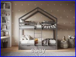 Grey Flair Nest House Bunk Bed with Storage