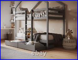 Grey Flair Nest House Bunk Bed with Storage