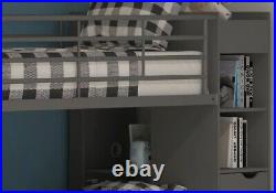 Grey Kids Bunk Beds With Storage Optional Mattresses Platinum by Sleepland