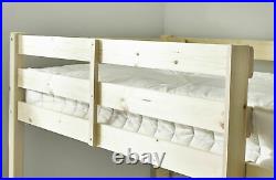 HEAVY DUTY Solid Pine HIGH SLEEPER Bunk Bed 3ft Single (EB14)