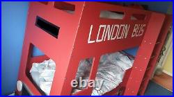 Hand made wooden bunk bed London Bus theme