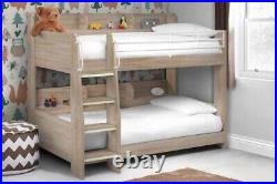 Happy beds Domino Oak Wooden and Metal Kids Storage Bunk Bed