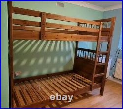 Heavy wood single bunk bed