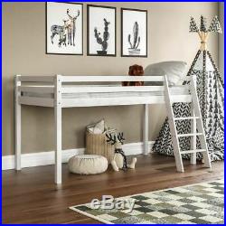 High Sleeper Bunk Bed Loft Bed Cabin Storage Solid Pine Wood 3FT Single White