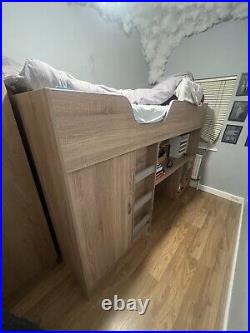 Highsleeper Cabin Bunk Bed (good condition) Desk And Clothes Storage
