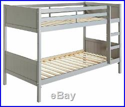 Home Detachable Grey Bunk Bed Frame