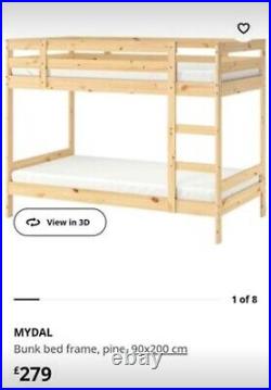 IKEA Mydal Bunk Bed Frame Wooden Pine