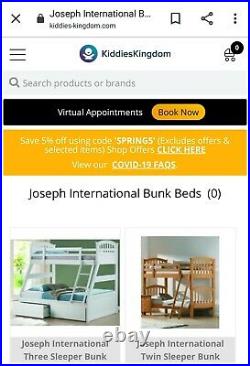 Joseph International 3 Sleeper Bunk Bed