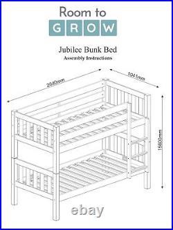 Jubilee Bunk Bed in Soft Grey with Trundle ROOM TO GROW New