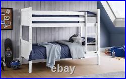 Julian Bowen Bella Contemporary Bunk Bed Frame Solid White Pine Wood 3FT Single