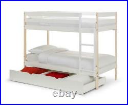 Julian Bowen Nova 3ft Single Children's Scandi Bunk Trundle Bed White & Oak