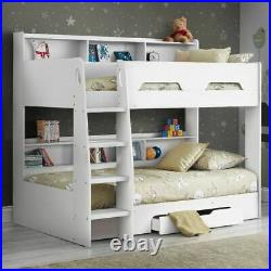 Julian Bowen Orion White Bunk Bed & Storage Drawer with Shelves