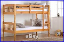 Kid's Albany Antique Pine Wooden Bunk Bed Can be Split into 2 Single 3ft Beds