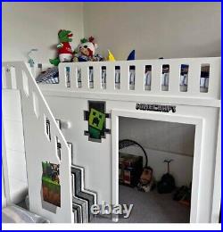 Kids Bunk Bed With Stairs, Storage & Breasley Matresa