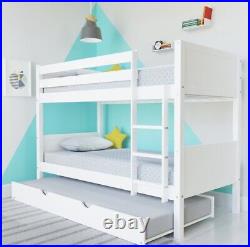 Kids Bunk Bed with Built in Stairs and Pull Out Trundle