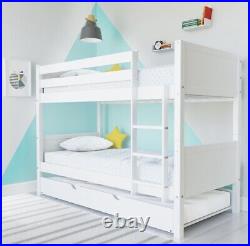 Kids Bunk Bed with Built in Stairs and Pull Out Trundle