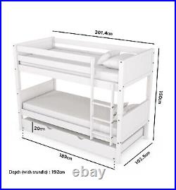 Kids Bunk Bed with Built in Stairs and Pull Out Trundle