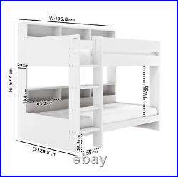 Kids Bunk Bed with Built in Stairs and Shelving