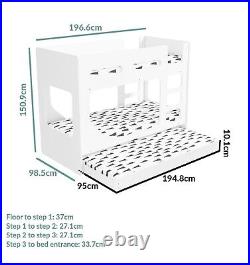 Kids Bunk Bed with Pull Out Trundle